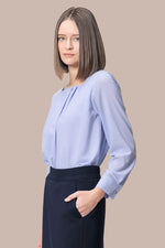 Stretch Chiffon: Square Neck Top