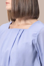 Stretch Chiffon: Square Neck Top