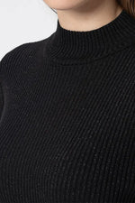 Washable Wool Knit: High-Neck Top