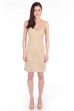 Champagne Camisole Dress, a slinky satin slip dress in a pale gold hue, sold out.