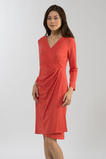 Pink Grapefruit Asymmetry Dress