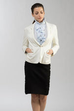 White Stretch Tailored Jacket