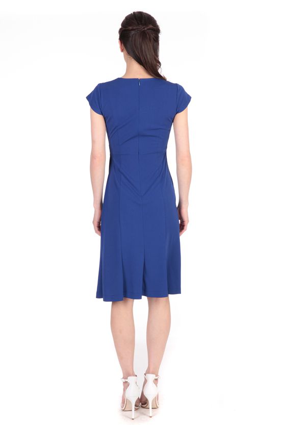 Royal Blue Waist Gathered Dress - Old Photos Sold Out