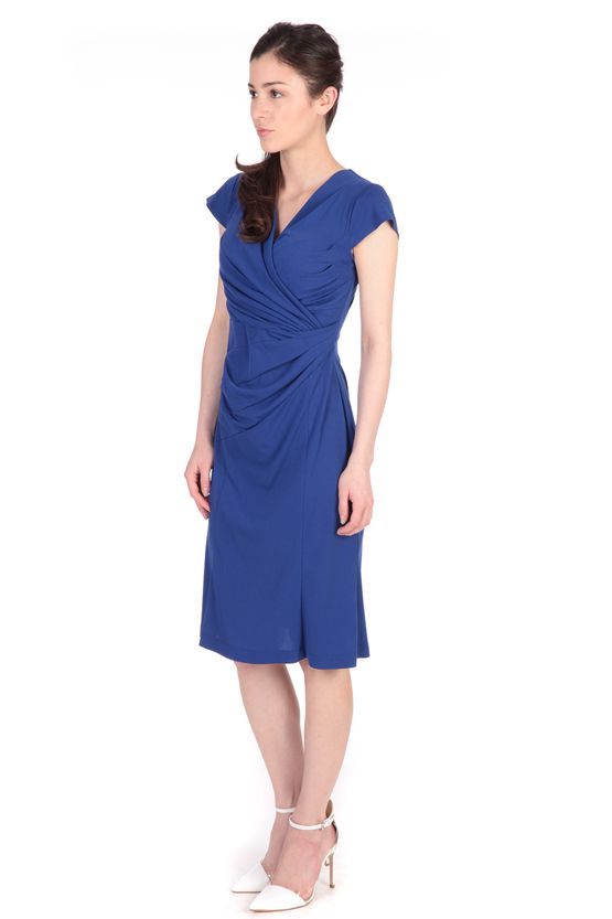 Royal Blue Waist Gathered Dress - Old Photos Sold Out