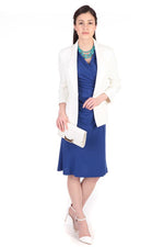 Royal Blue Waist Gathered Dress - Old Photos Sold Out