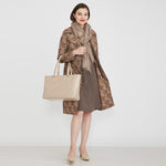 Oak Beige Vegan Enamel Airy Tote