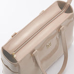 Pink Beige Vegan Enamel Airy Tote