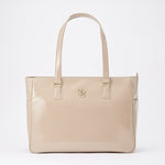 Pink Beige Vegan Enamel Airy Tote