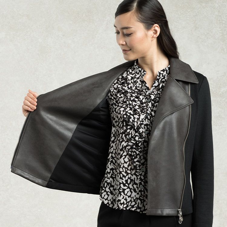 Stretchy faux-leather