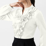 Stretch Satin x Smart Stretch: Champagne Gold x Black Satin Frill Dress