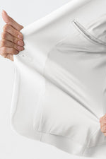 All-Season Material: Smart Stretch White Stretch Blazer Jacket