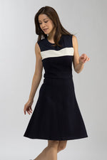 Washable Knit: Milano Rib Navy Dress