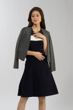Washable Knit: Milano Rib Navy Dress