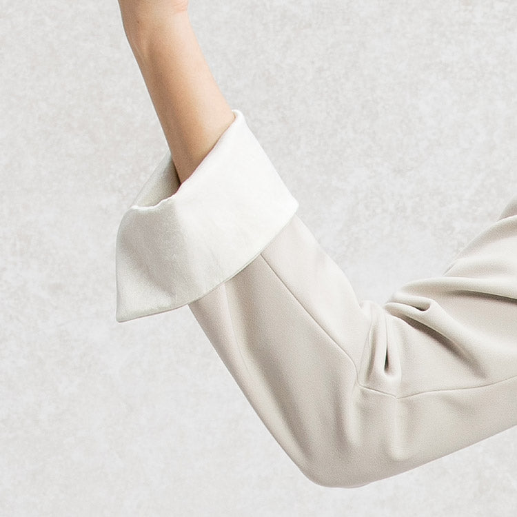 Satin inner cuffs