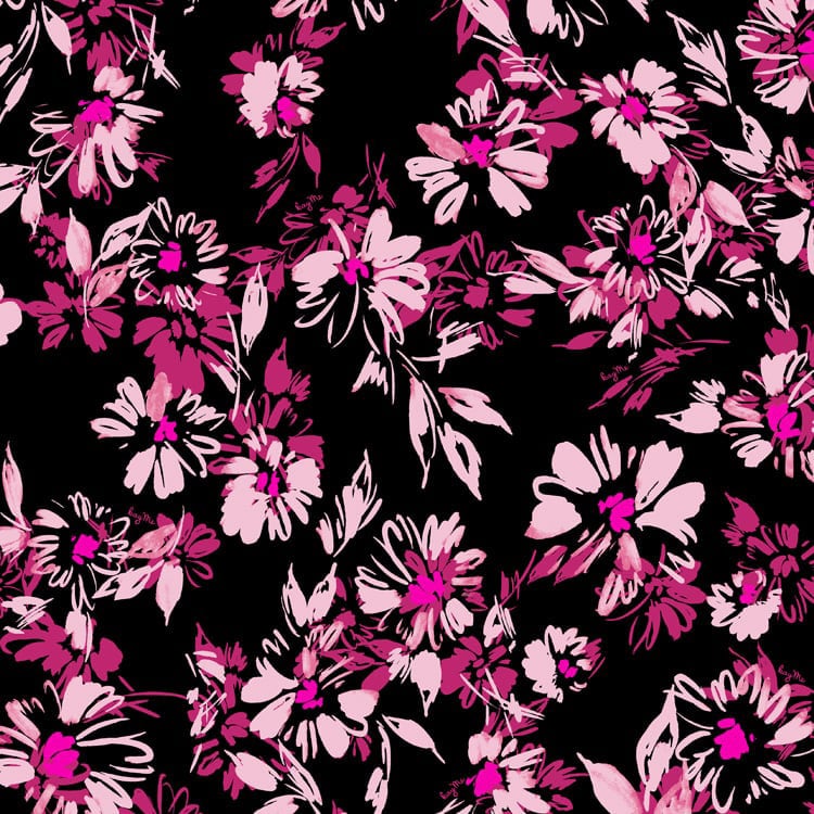 Add a touch of glamour to your chic look with this five-color floral print