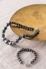 Elegance Gray Lightweight Balsa Pearl 2-Way Necklace (23G)