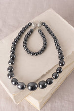Elegance Gray Lightweight Balsa Pearl 2-Way Necklace (23G)