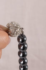 Elegance Gray Lightweight Balsa Pearl 2-Way Necklace (23G)