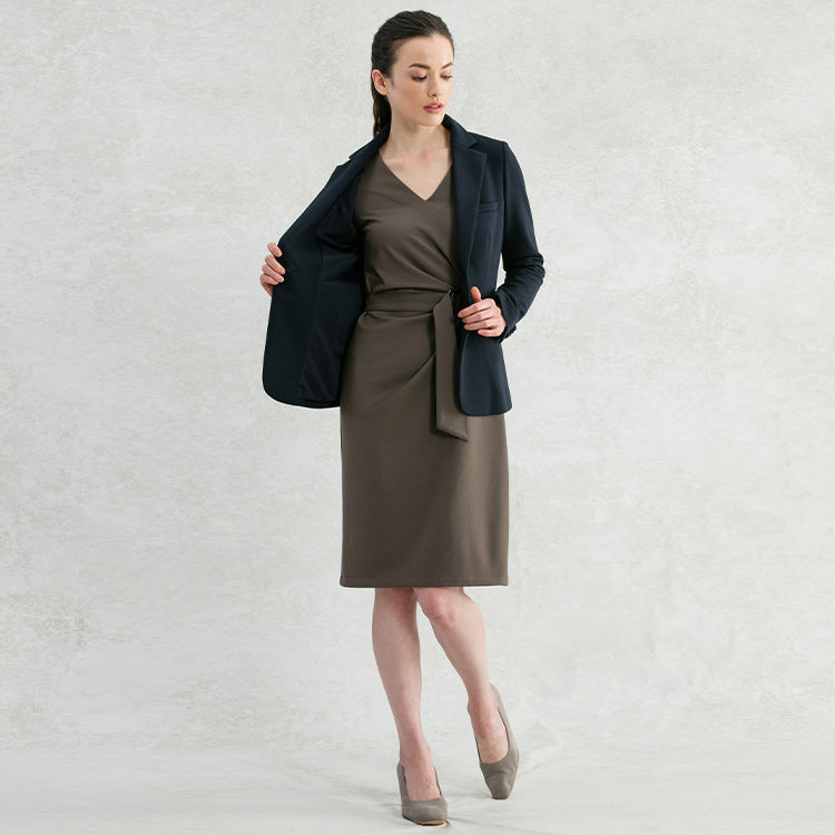 Pair it with a dress made of the same material