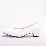 White Vegan Leather Fluffy Flats