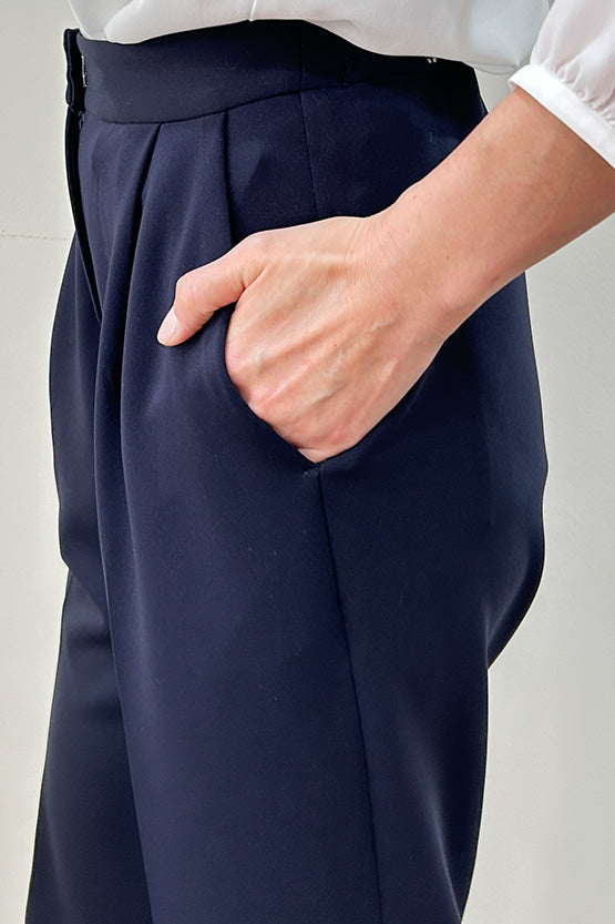 Smart Stretch: Dark Navy Wide Pants