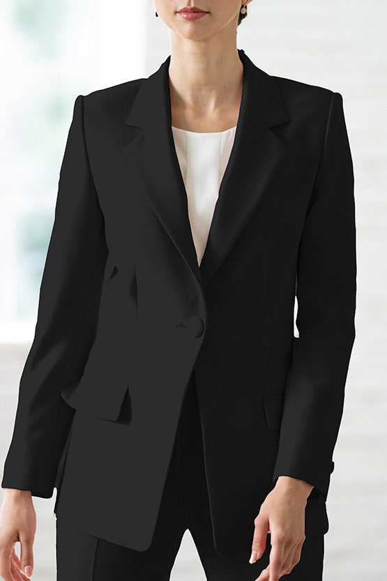 Reproduction / All-Season Material: Smart Stretch Black Long Sculpted Jacket