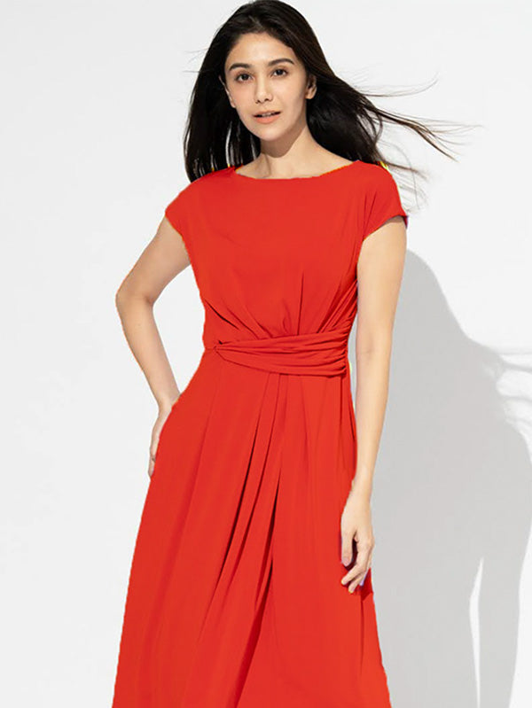 Navy A-Line Dress For Actresses
