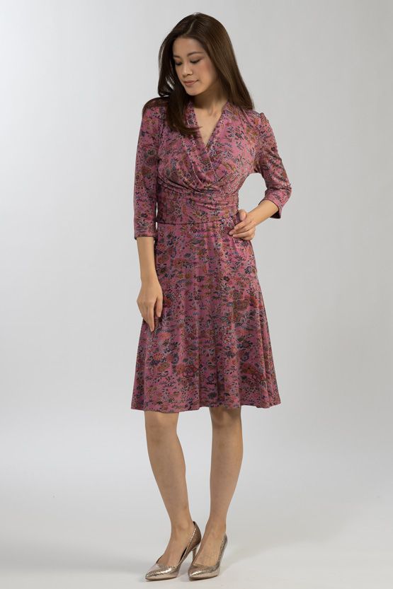 Silk Toki Michelle Cache-Coeur Dress