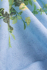 Restock Decided / Stretch Chiffon: Stretch Chiffon Aqua Hana Asagi A-Line Actress Dress