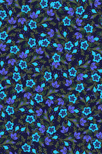 Navy Petite Flower Long Daily Dress