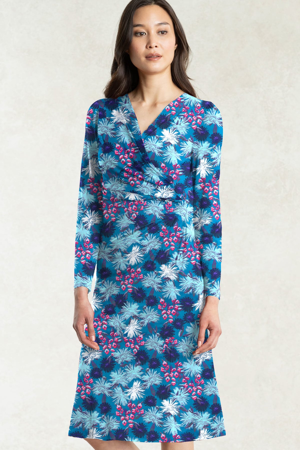 Turquoise Margaret Gather Dress