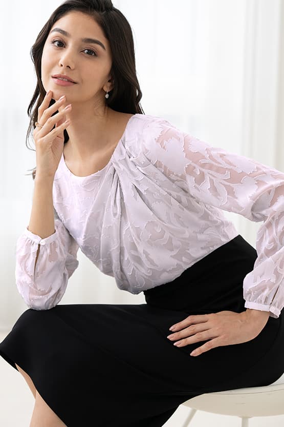 Space Material: Pink X Black Décolleté Tuck Dress