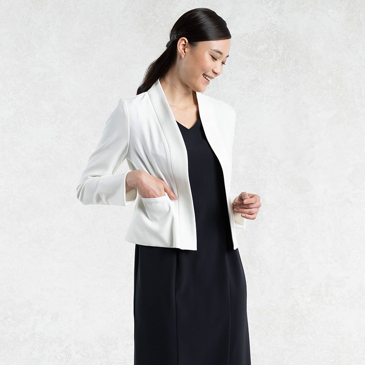 A jacket that can be worn like a cardigan