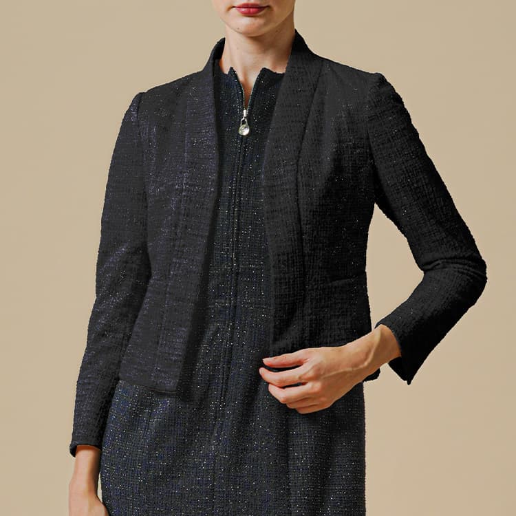 A jacket that wears like a cardigan