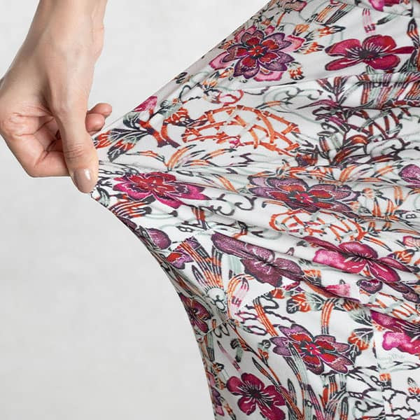 Meltingly comfortable yetwashable and wrinkle-free jersey fabric