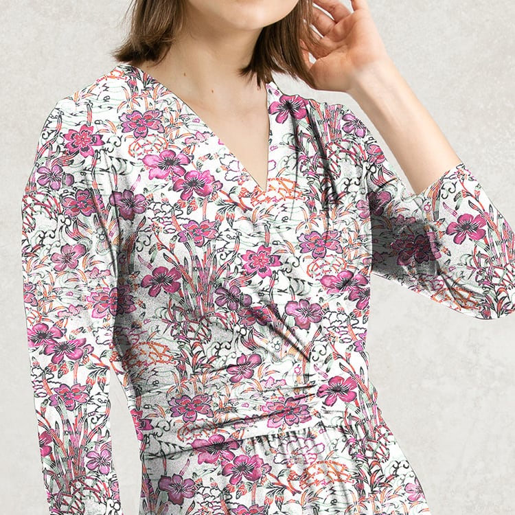 Charming with femininityin a wrap style