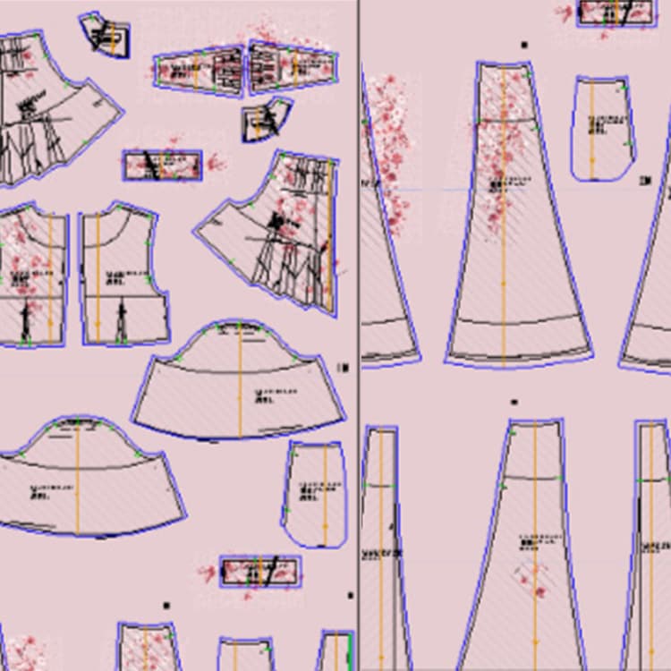 S-curve pattern dyeing and sewing techniques for an alluring effect