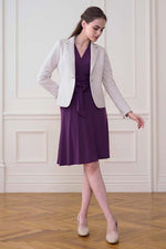 Collarless Wrap Dress