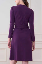 Collarless Wrap Dress