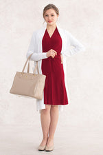 Collarless Wrap Dress