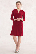 Collarless Wrap Dress