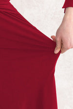 Collarless Wrap Dress