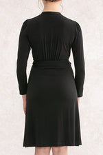 Collarless Wrap Dress