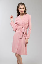 Collarless Wrap Dress