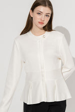 Kanazawa Peplum Knit Cardigan