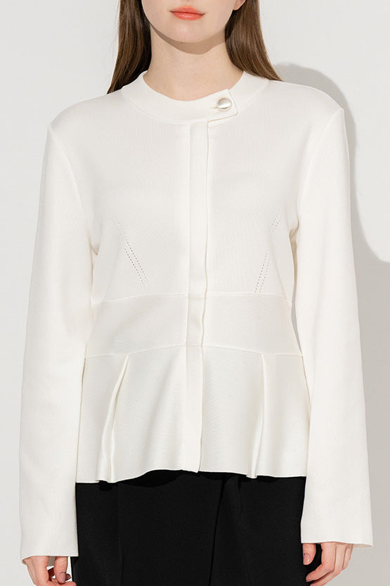 Kanazawa Peplum Knit Cardigan