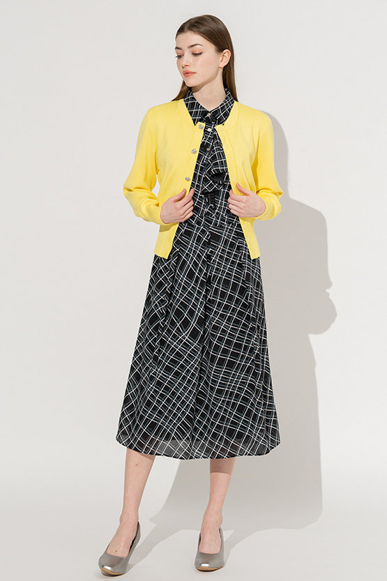 Bijou Button Kanazawa Waist Shape Cardigan