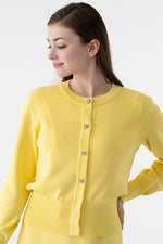 Bijou Button Kanazawa Waist Shape Cardigan