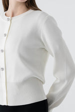 Clear Button Kanazawa Waist-Shaping Cardigan