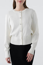Clear Button Kanazawa Waist-Shaping Cardigan